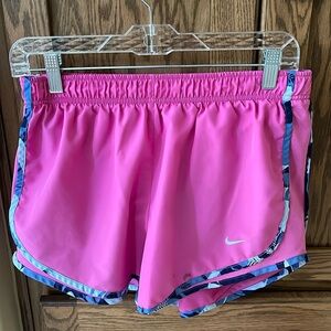 NIKE Light Purple Striped DriFit Lined Athletic Running Shorts Size M